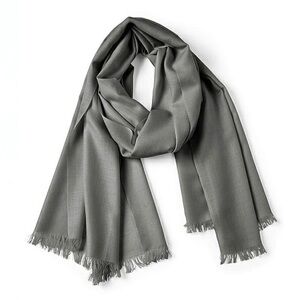 New Charcoal Gray - Merino Wool - Pashmina Scarf